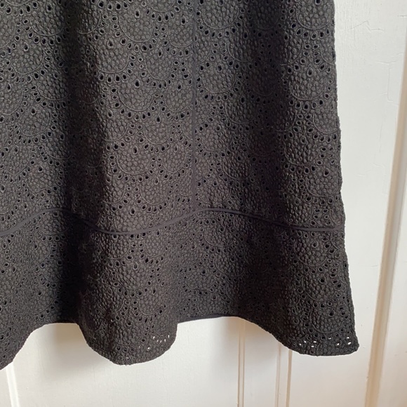 Ann Taylor Black Eyelet Flutter Skirt Dress - Picture 5 of 9